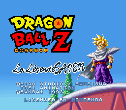 Dragon Ball Z - La Legende Saien Title Screen